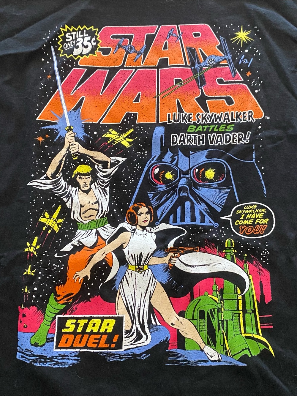 MAD Engine Star Wars Black Tee with White Logo Mens 3XL